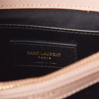 Saint Laurent Sheepskin Matelasse Chevron Monogram Medium College Bag Fard 6 of 14