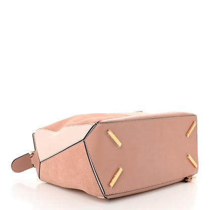 Loewe Calfskin Suede Medium Puzzle Bag Blush 4 of 10