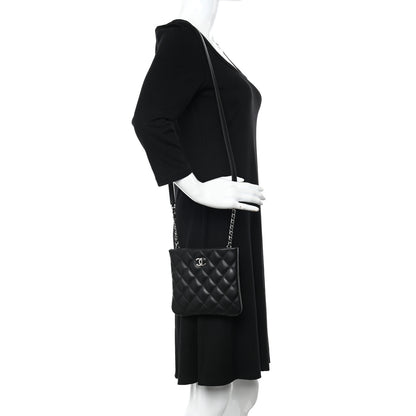 Chanel Lambskin Quilted Crossbody Bag Black 2 of 9