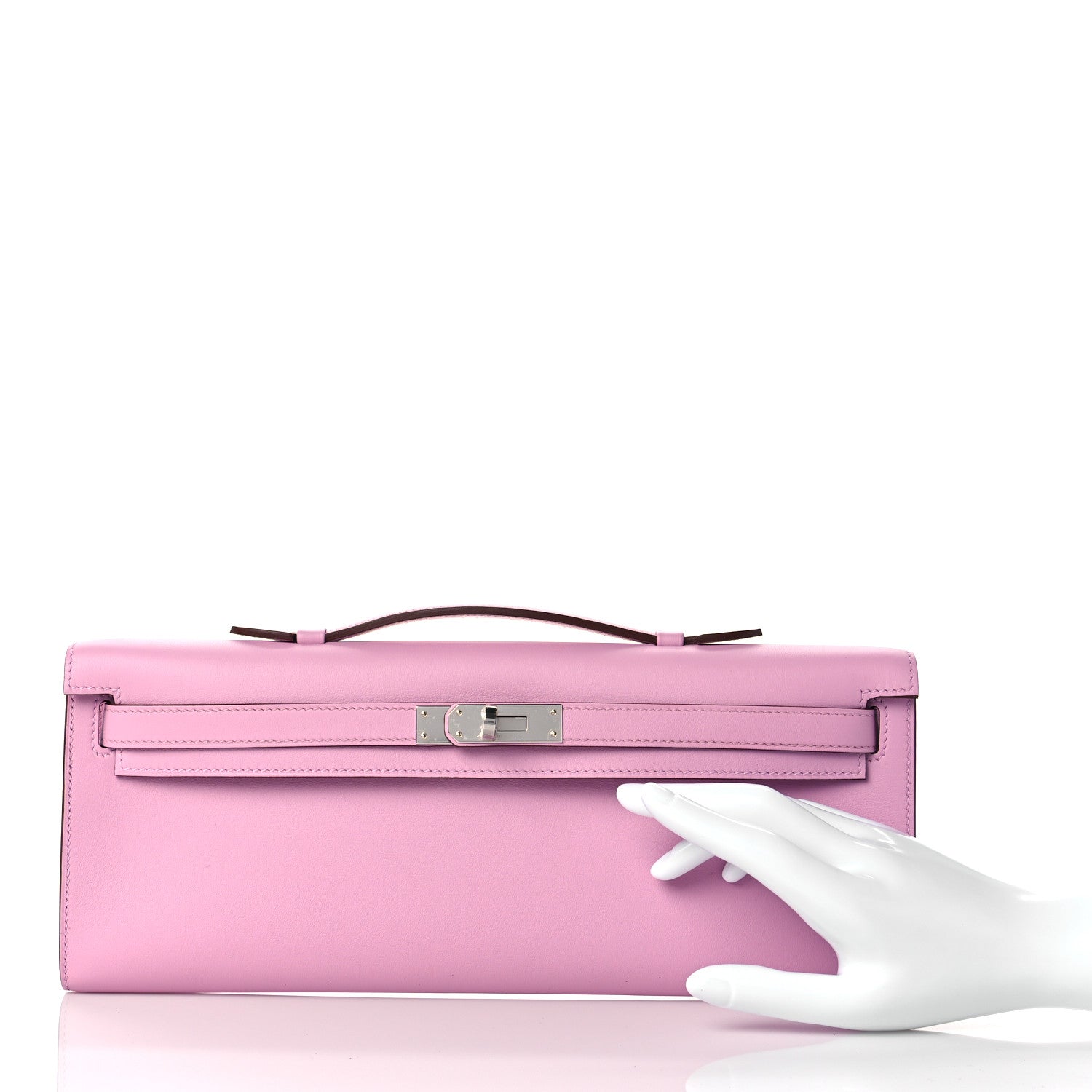 Hermes Swift Kelly Cut Clutch Pochette Mauve Sylvestre 2 of 11