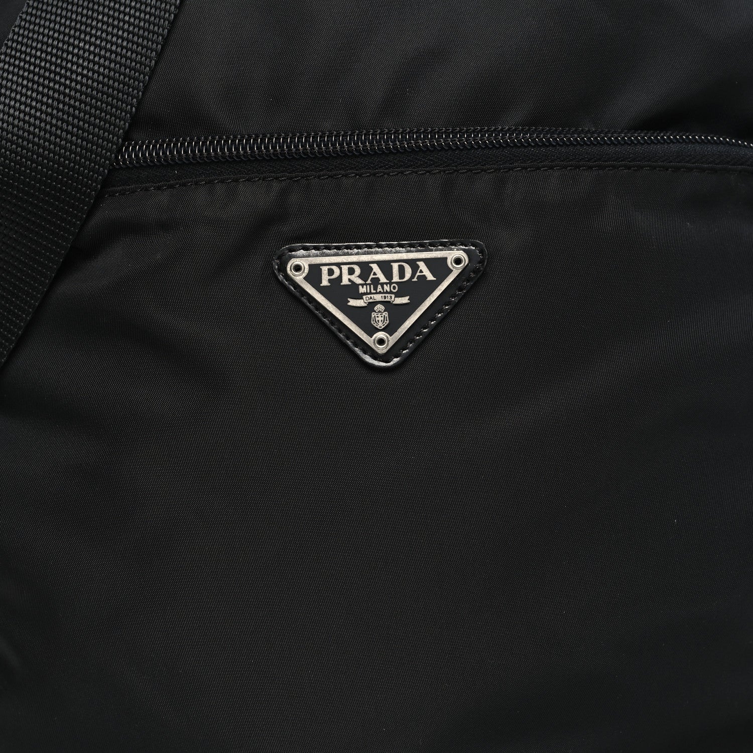 Prada Nylon Flat Messenger Bag Black 7 of 10