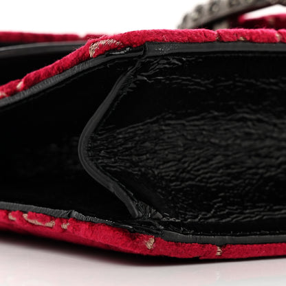 Gucci Velvet Skipper Crystal GG Monogram Small Dionysus Shoulder Bag Red Cipria Black Black Diamond 9 of 11