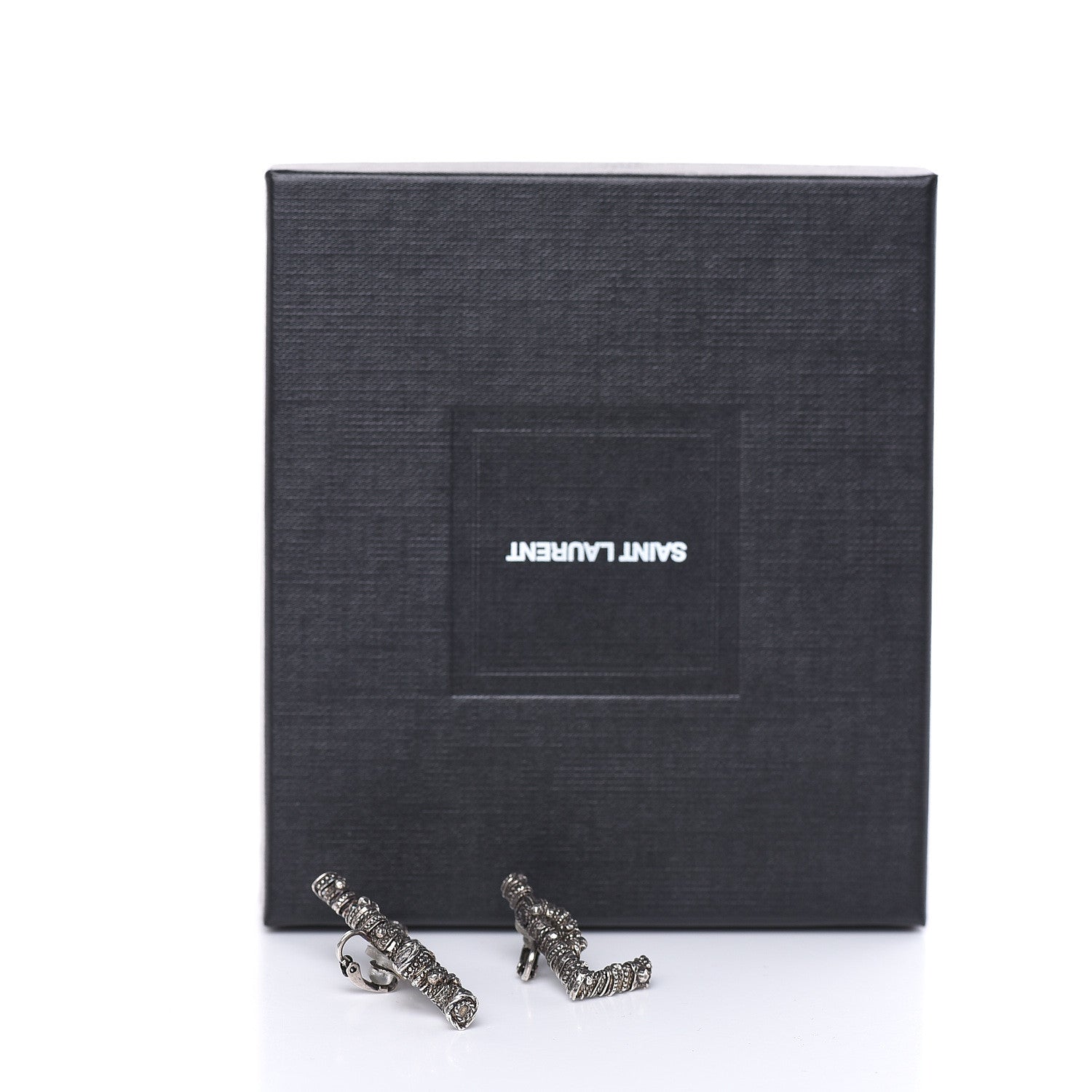 Saint Laurent Berber Metal Deconstructed Opyum Clip On Earrings 4 of 4