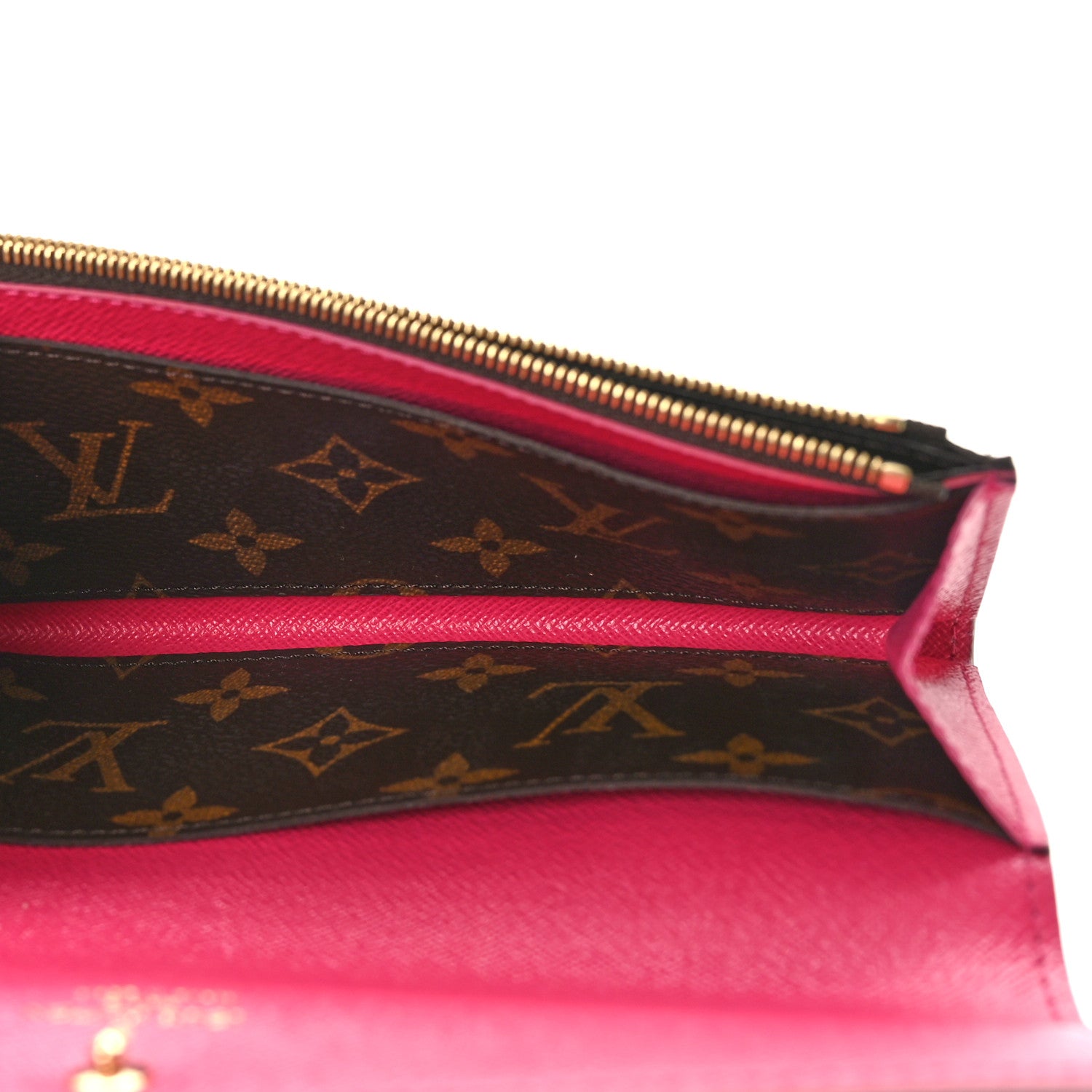 Louis Vuitton Monogram Bloom Flower Emilie Wallet Fuchsia 5 of 9