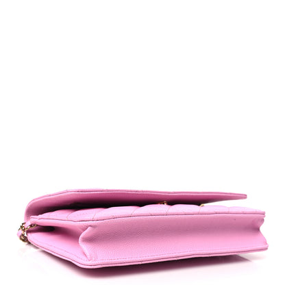 Chanel Caviar Quilted Wallet on Chain WOC Light Pink 4 of 12