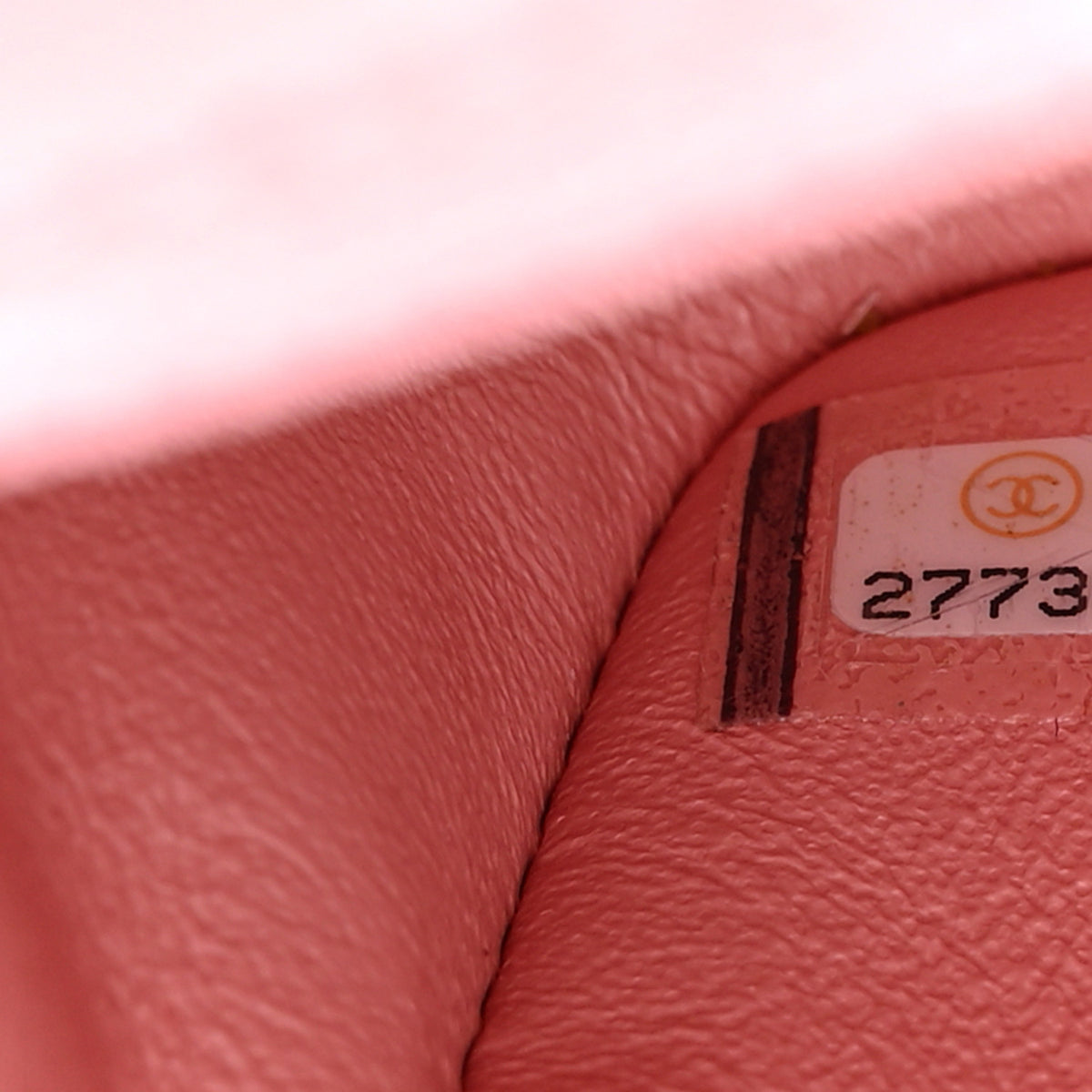 Lambskin Quilted Mini Rectangular Flap Light Pink