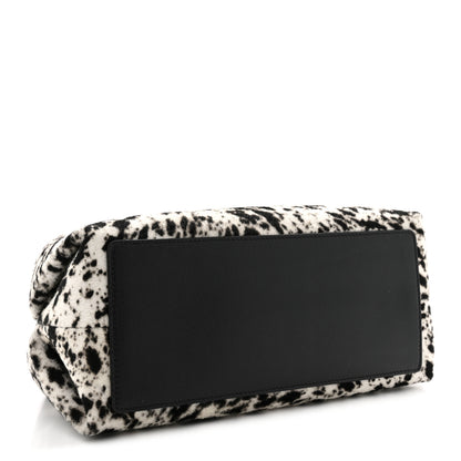 Chanel Pony Hair Printed Clutch With Chain Black White 4 of 11