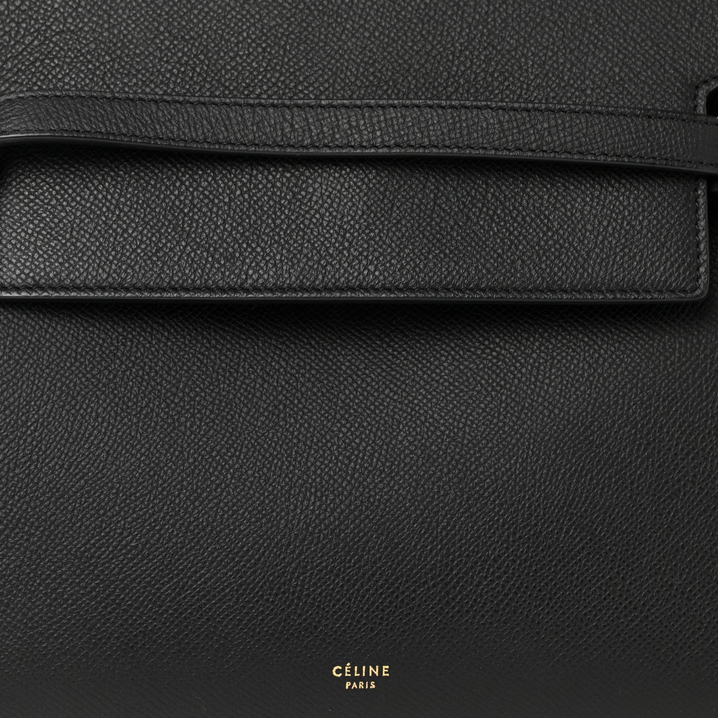 Grained Calfskin Mini Belt Bag Black