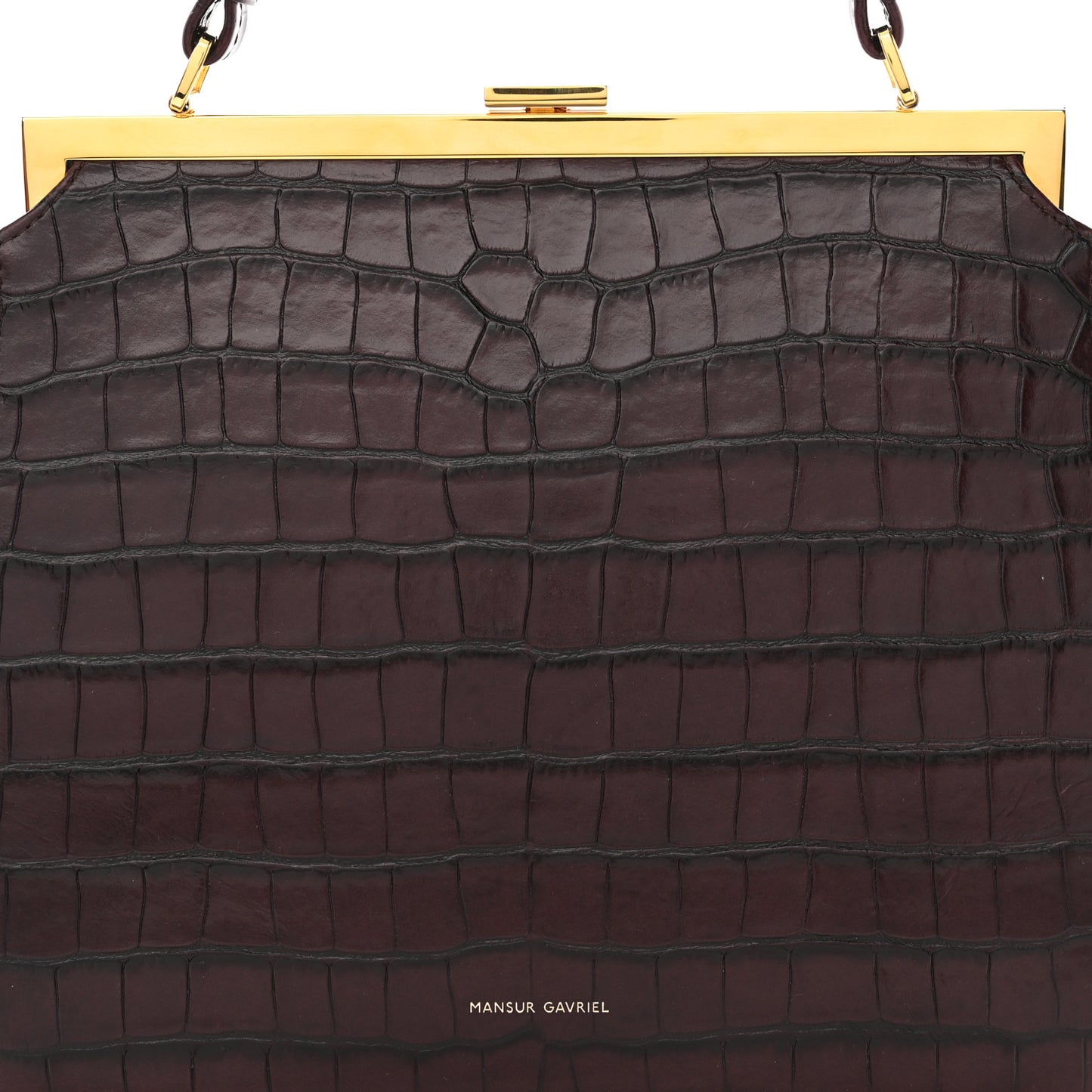 Crocodile Embossed Calfskin Elegant Top Handle Bag Class