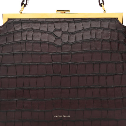 Mansur Gavriel Crocodile Embossed Calfskin Elegant Top Handle Bag Class 7 of 9
