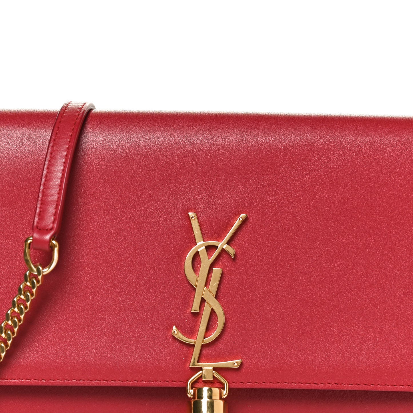Smooth Calfskin Classic Monogram Kate Tassel Chain Wallet New Lipstick