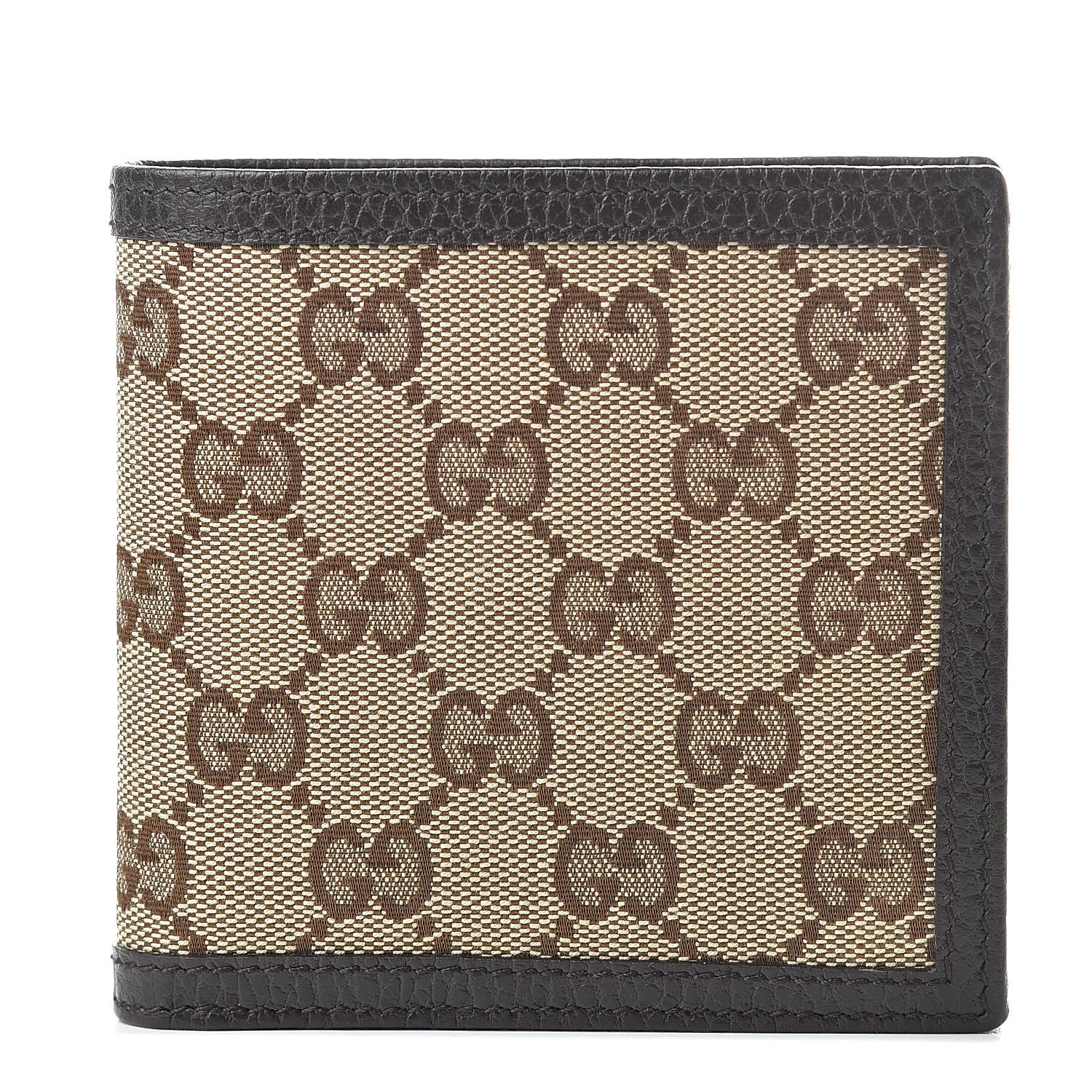 Gucci Monogram Bi-Fold Wallet Dark Brown 1 of 8