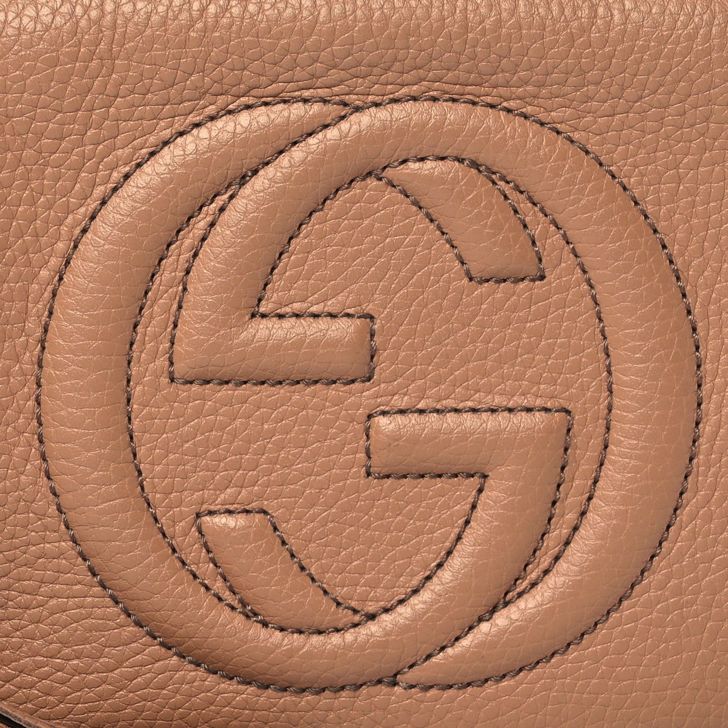 Gucci Pebbled Calfskin Small Soho Disco Bag Camelia 9 of 11