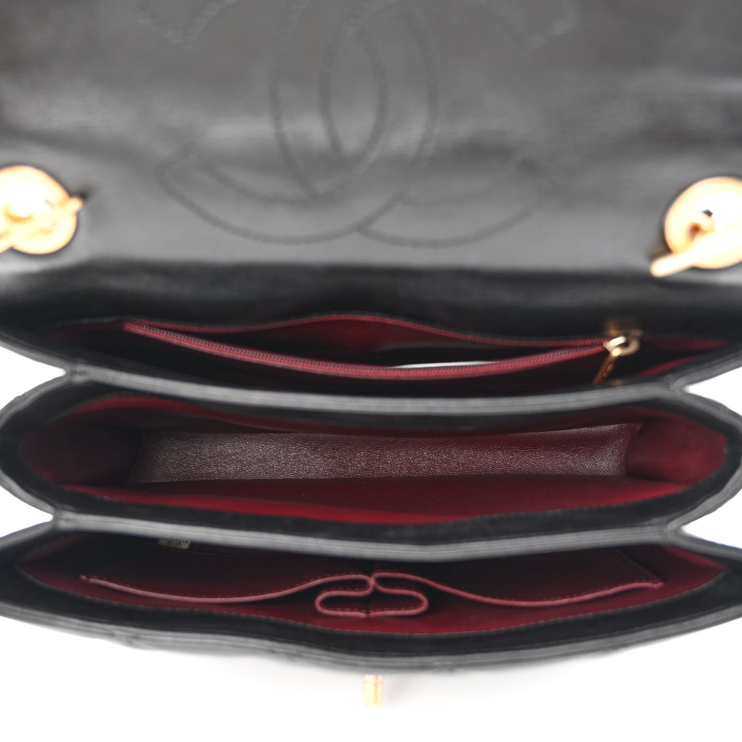 Lambskin Quilted Small Trendy CC Dual Handle Flap Bag Black