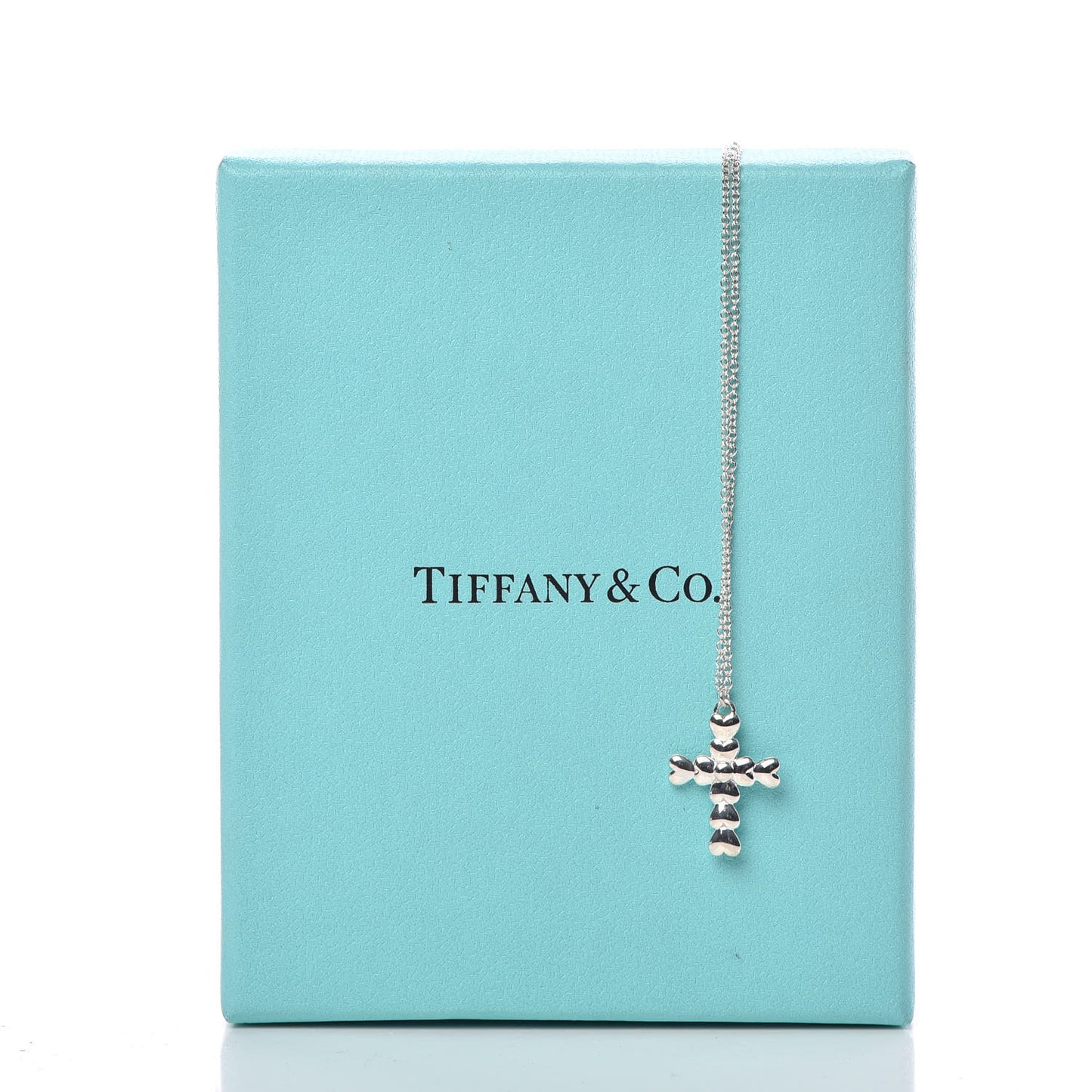 Sterling Silver Paloma Picasso Crown of Hearts Cross Pendant Necklace