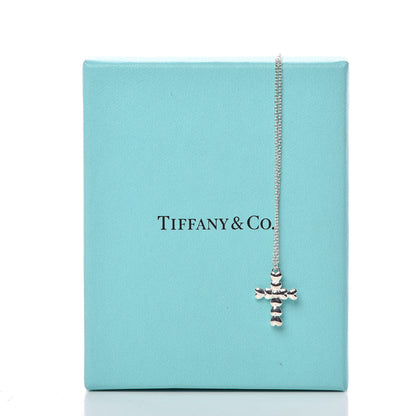 Tiffany Sterling Silver Paloma Picasso Crown of Hearts Cross Pendant Necklace 7 of 7