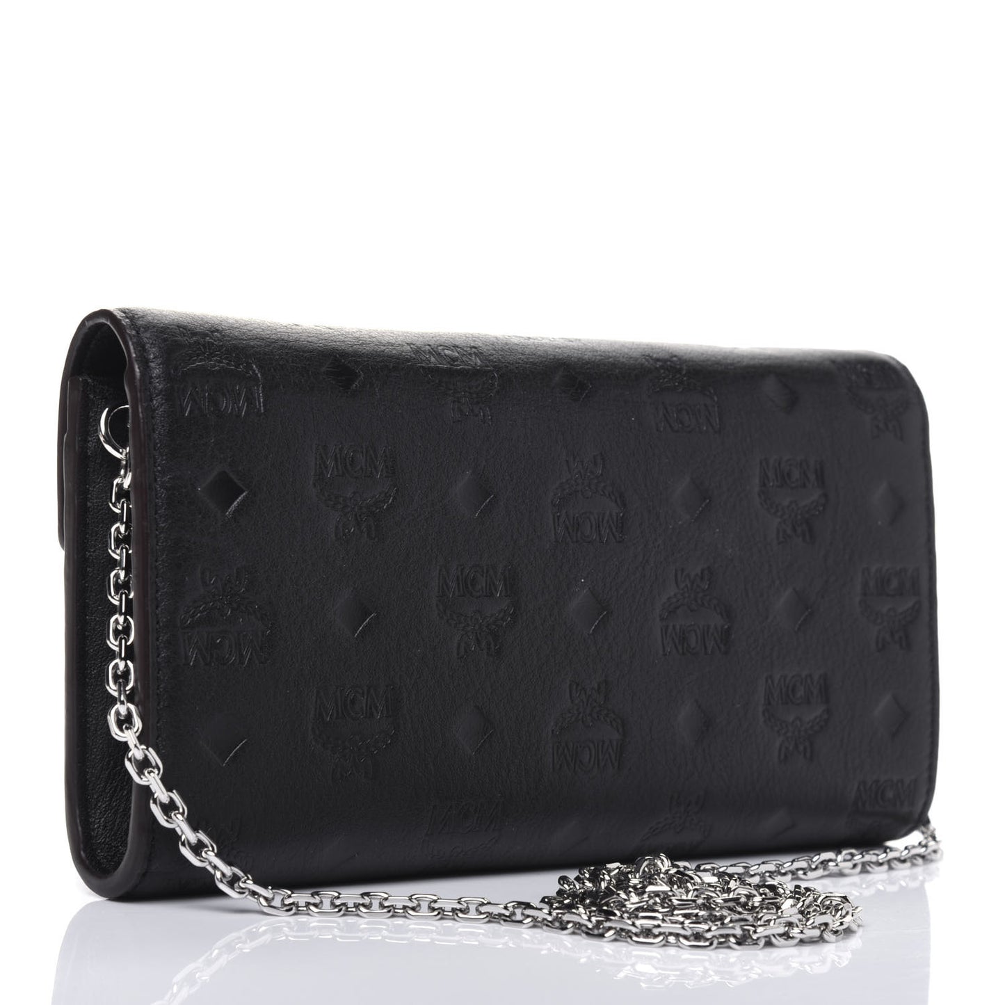 Calfskin Ottomar Large Patricia Wallet On Chain Black
