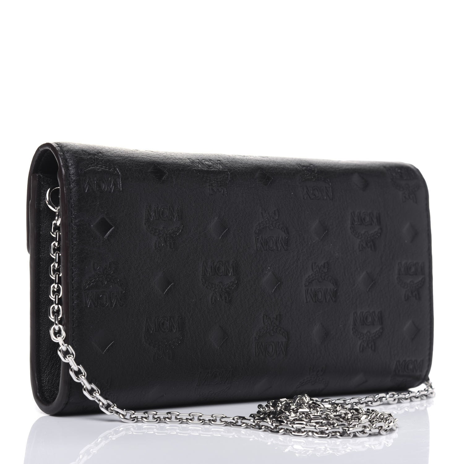 MCM Calfskin Ottomar Large Patricia Wallet On Chain Black 3 of 12