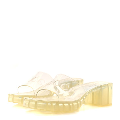 Gucci Rubber Gucci Logo Womens Platform 20/60mm Slide Sandals 37 Transparent 3 of 8