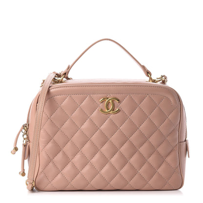 Chanel Calfskin Quilted CC Medium Vanity Case Beige 1 of 11