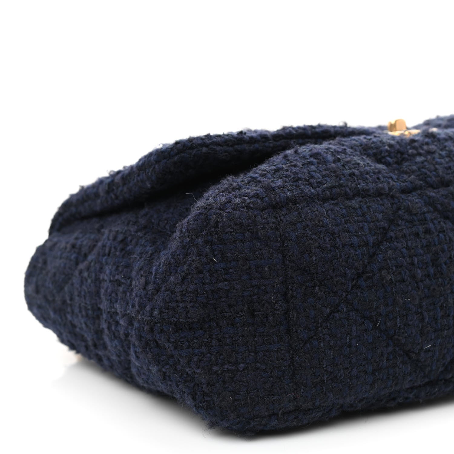 Chanel Tweed Quilted Maxi Chanel 19 Flap Navy 9 of 10