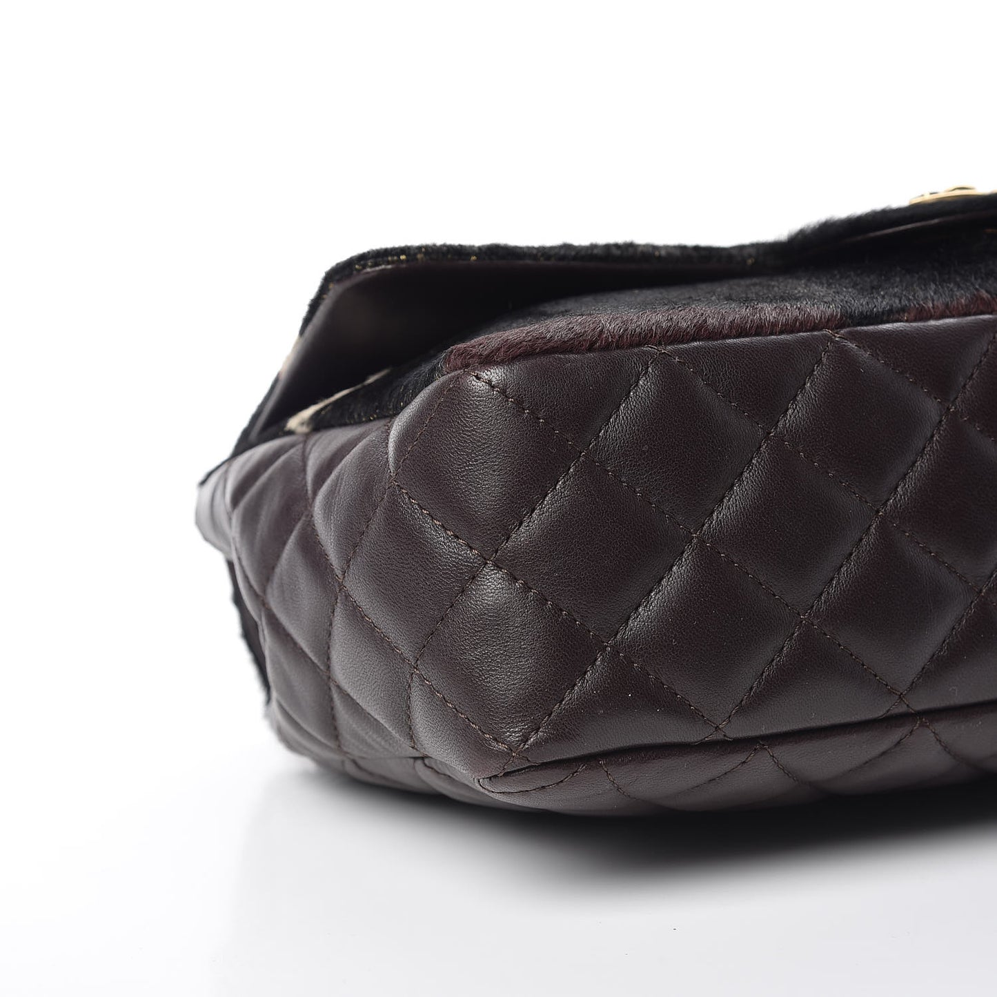 Pony Hair Lambskin Medium Paris Dallas Single Flap Gold