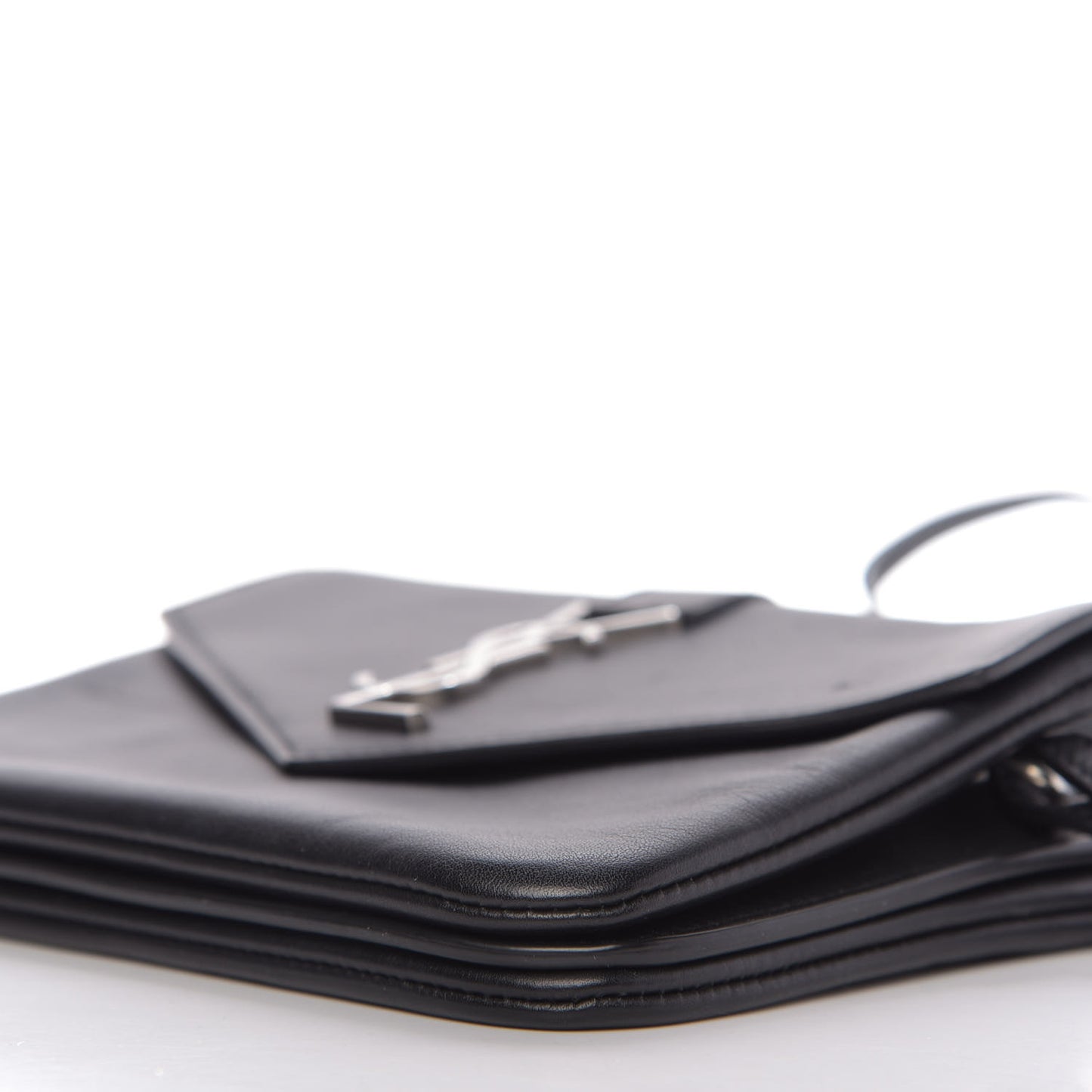 Calfskin Monogram Tri Pocket Crossbody Bag Black