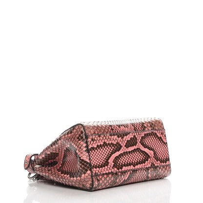 Fendi Snakeskin Shiny Nappa Mini Peekaboo Iconic Satchel Lollypop 5 of 9