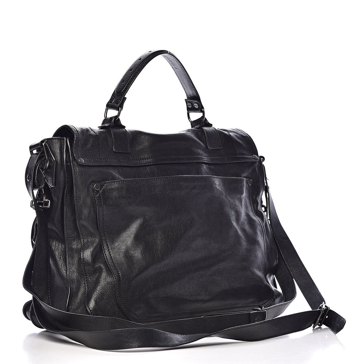 Lambskin PS1 Large Satchel Black