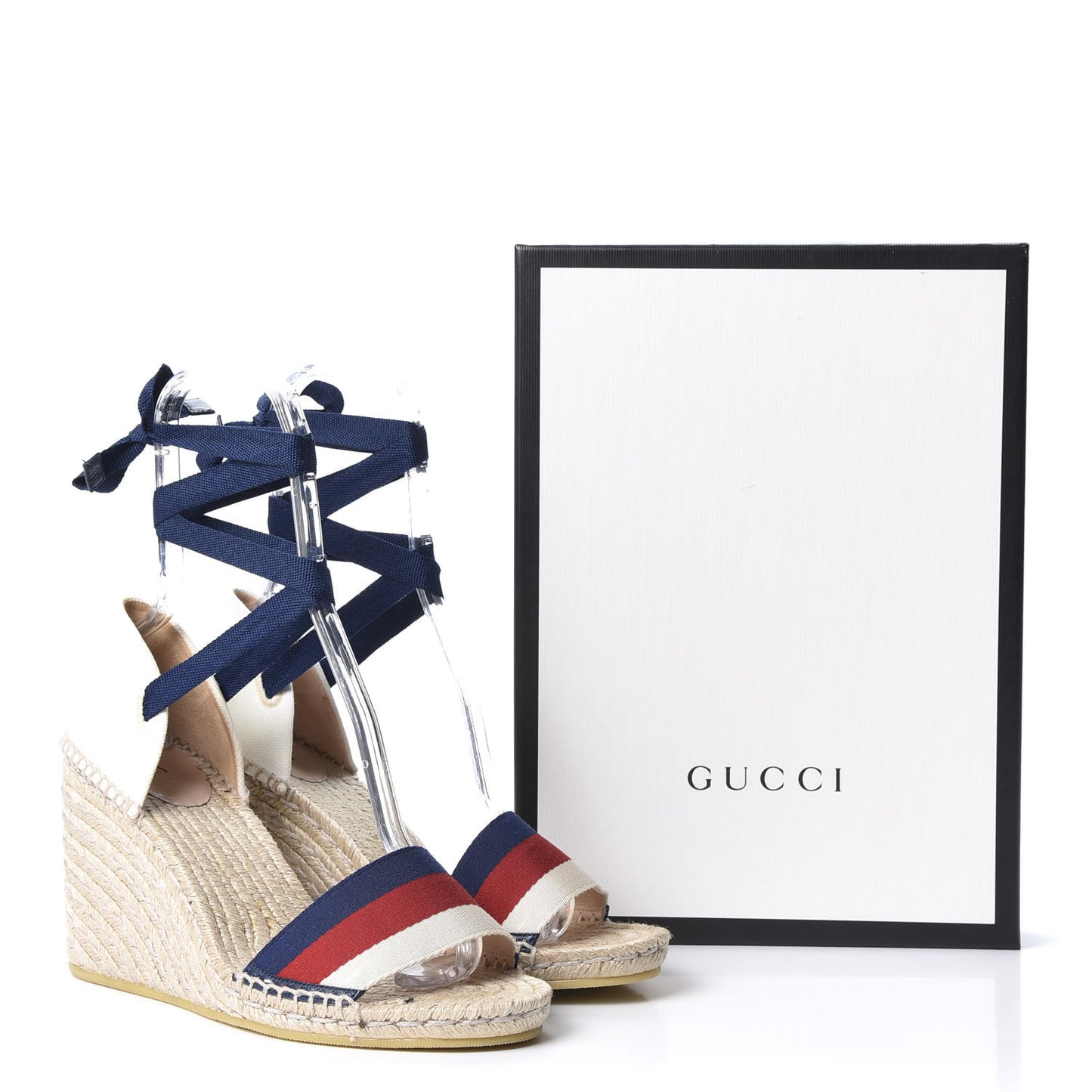 Canvas Sylvie Web Ankle Wrap Espadrille Wedge Sandals 42 Mystic White Hibiscus Red Maritime