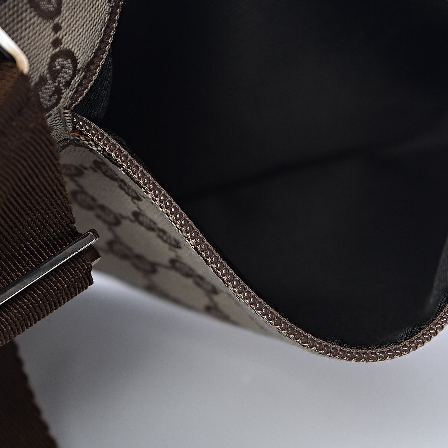 Gucci Monogram Flat Messenger Bag Dark Brown 11 of 12