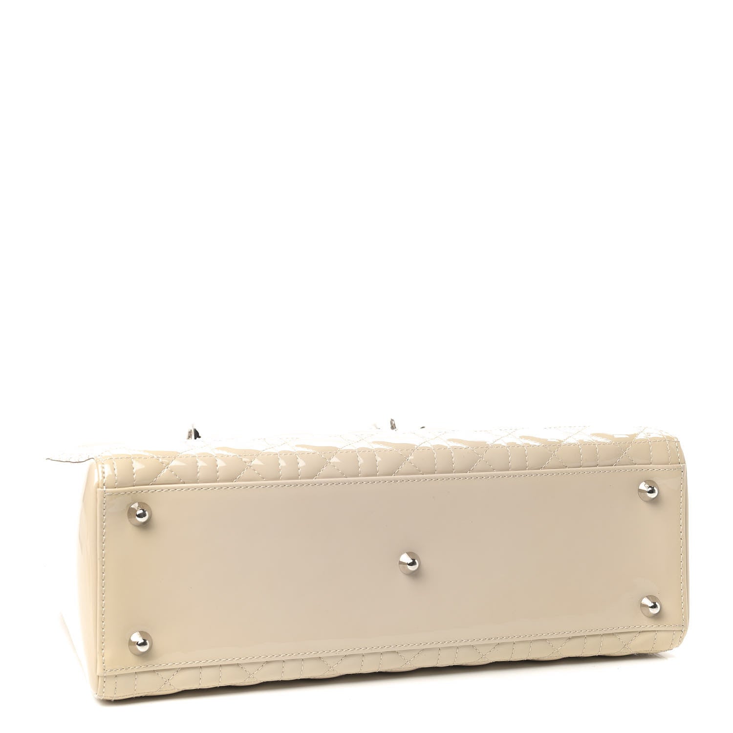 Christian Dior Patent Cannage Large Lady Dior Beige 3 of 8