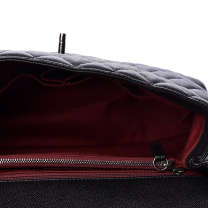 Chanel Caviar Quilted Medium Coco Handle Flap Black 4 of 9
