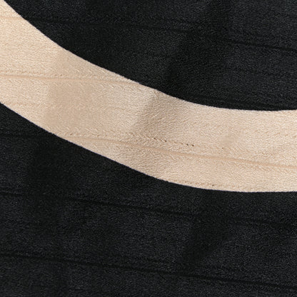 Chanel Cashmere Silk CC Logo Scarf Shawl Black Beige 4 of 4