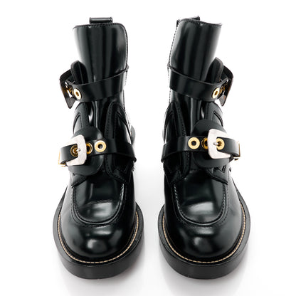 Balenciaga Brushed Calfskin Ceinture Ankle Boots 37.5 Black 2 of 9