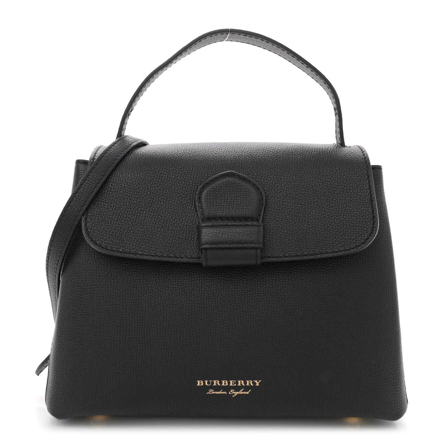 Burberry Derby Calfskin House Check Small Camberley Black 1 of 10