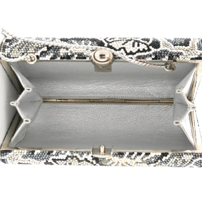 Judith Leiber Swarovski Crystal Minaudiere Clutch Silver Multicolor 6 of 12