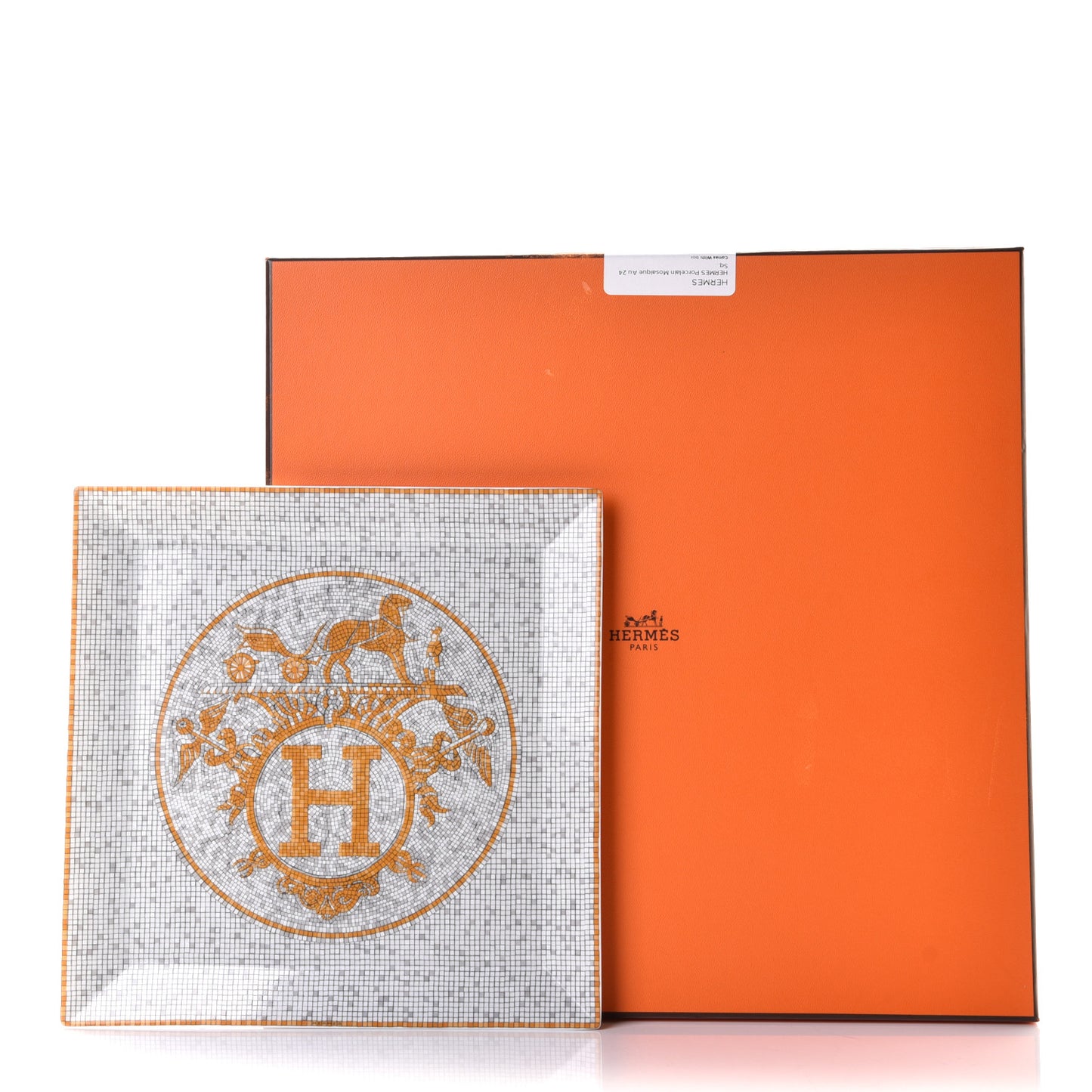 Porcelain Mosaique au 24 Square Plate 9.1"