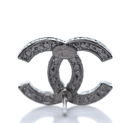 Chanel Ruthenium Crystal CC Earrings 3 of 5