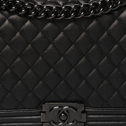 Chanel Caviar Quilted New Medium Boy Flap So Black 8 of 10