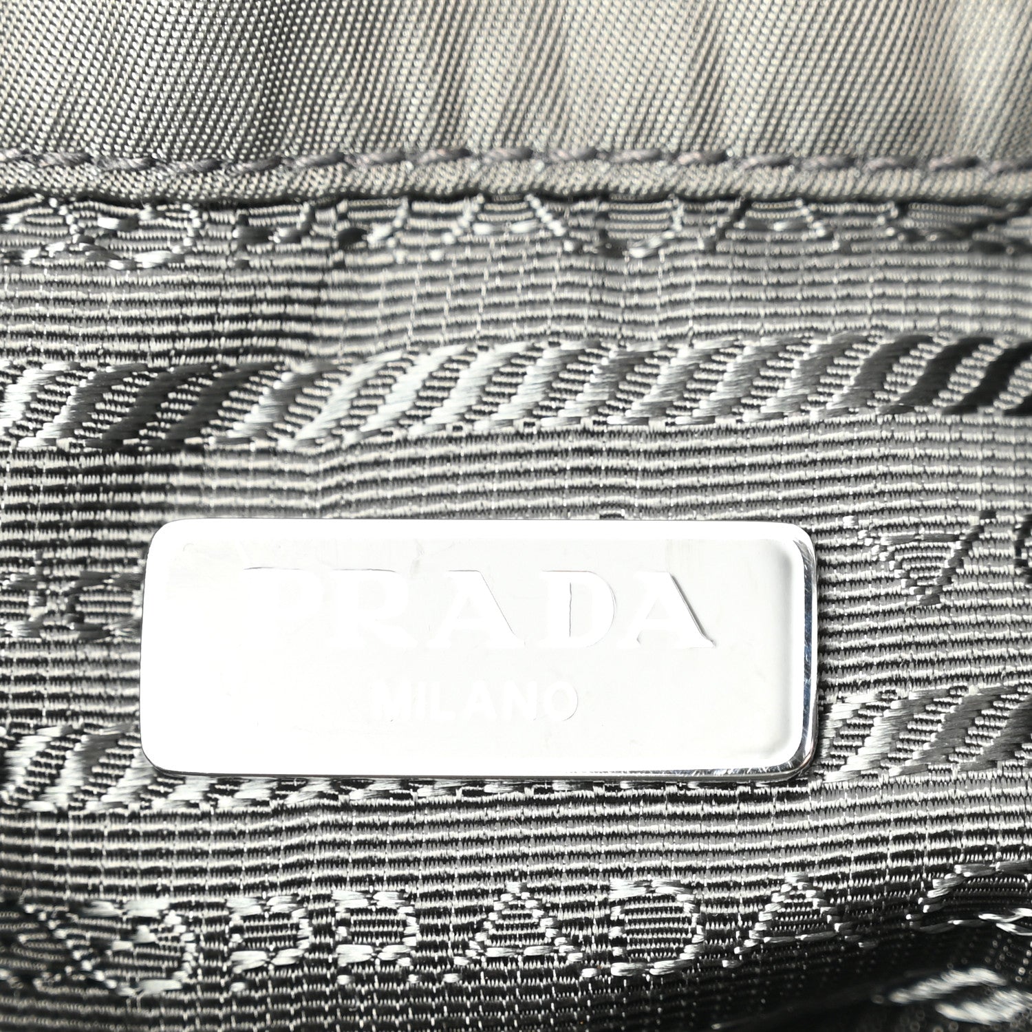 Prada Re-Nylon Saffiano Duet Bucket Crossbody Bag Mercury 5 of 8