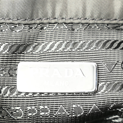 Prada Re-Nylon Saffiano Duet Bucket Crossbody Bag Mercury 5 of 8