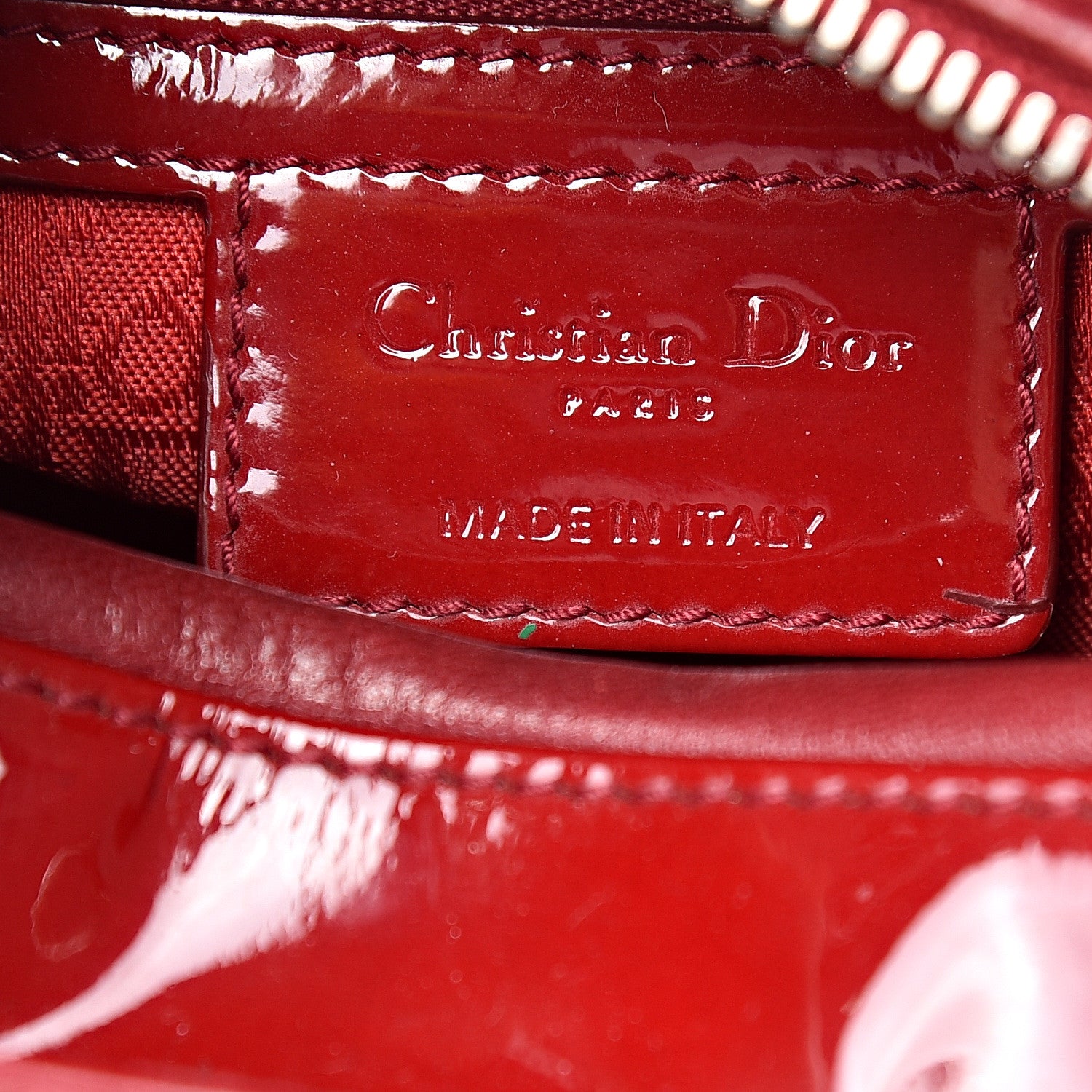 Christian Dior Patent Cannage Medium Lady Dior Red 5 of 11