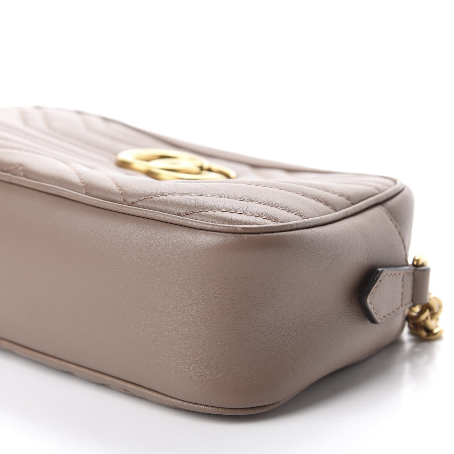 Calfskin Matelasse Small GG Marmont Chain Shoulder Bag Porcelain Rose