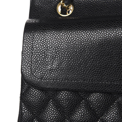 Chanel Caviar Quilted Medium Double Flap Black 11 of 12