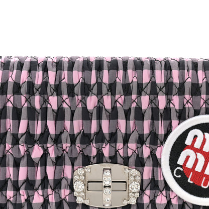 Miu Miu Cotton Matelasse Crystal Flap Shoulder Bag Multicolor 7 of 10