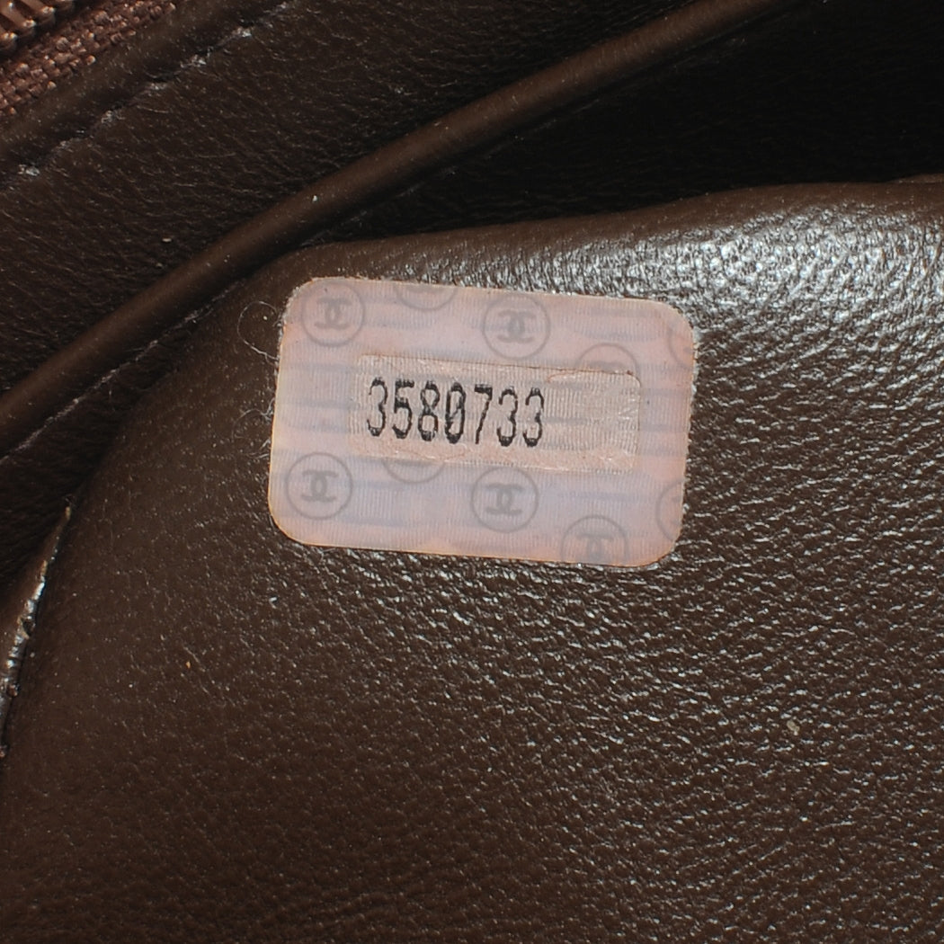 Chanel Suede Quilted Jumbo Flap Brown 8 of 8