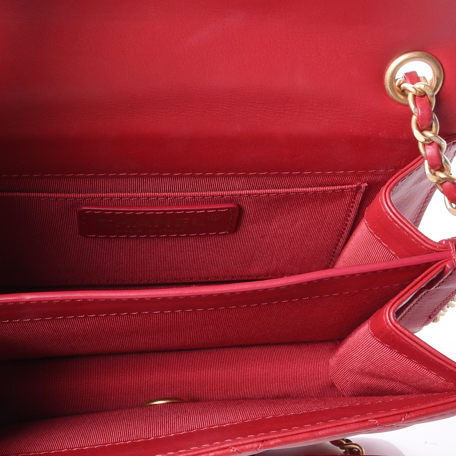 Chanel Lambskin Quilted CC Flap Red 4 of 10