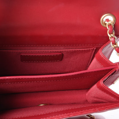 Chanel Lambskin Quilted CC Flap Red 4 of 10