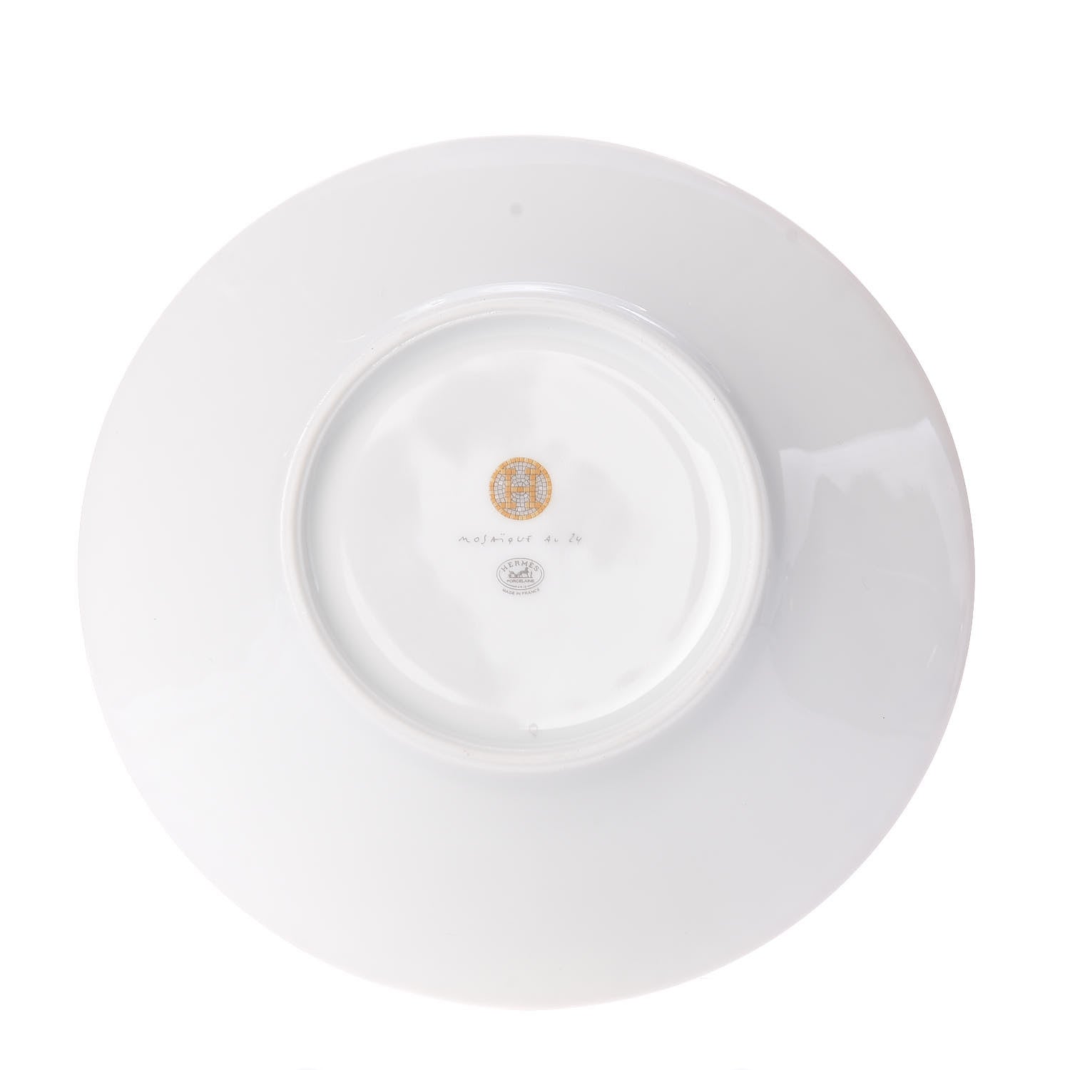 Hermes Porcelain Mosaique Au 24 Gold Breakfast Cup and Saucer 9 of 12